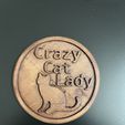\ Crazy Cat Lady Cat Coaster