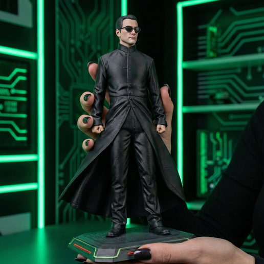 Neo Sci-Fi Hero Miniature 3D STL File | Trench Coat Cyberpunk Figure (Digital Download)