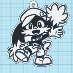 KlonoaPrev.png STL file Klonoa Keychain・3D print design to download