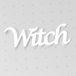 witch.jpg Archivo STL Bruja, Silueta, Palabra・Objeto imprimible en 3D para descargar, drakoniccreations