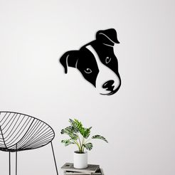 demo.jpg STL file Jack Russell Terrier wall decoration・3D print model to download