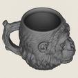 Gorilla-Head-Milk-Coffee-Mug-07.jpg Caneca de café com leite Gorilla Head