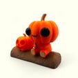 pp2.jpg Pumpkin Patch Pal Tea Light Pumpkin Scene