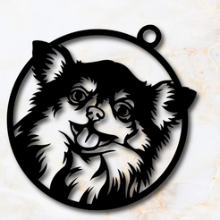 project_20230920_1314241-01.png STL file chihuahua pendant chihuahua jewelry animal keychain・3D printable model to download