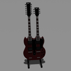eds1275renderrr.png Double neck guitar low poly Gibson EDS-1275