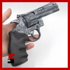 cults3D-7.jpg Revolver Snub Nose Prop Gun Pistol fake training gun
