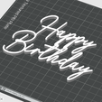 Happy-birthday-3.png Cake topper cumpleaños feliz 4 variantes diferentes - impresión 3D y archivos láser - DXF, AI, STL
