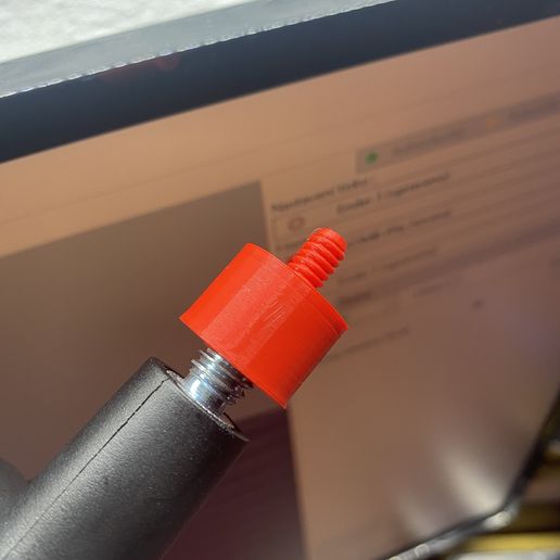 1/4 male to 3/8 female tripod reduction adapter 3D model