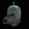 White-grouper-head-trophy.png fish head trophy white grouper / Epinephelus aeneus open mouth statue detailed texture for 3d printing