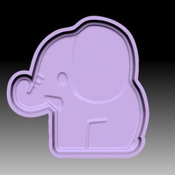 Elephan2-VACUUM-PIECE.jpg STL file ELEPHANT BATH BOMB MOLD・3D printing template to download