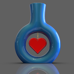 vase_03.png STL file Hanging heart・3D printing template to download, jerem3D