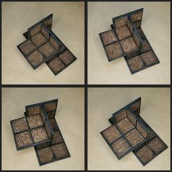 SET.jpg Fichier STL 2x2 Carreaux de sol/mur modulaires DnD, Pathfinder, etc.・Design pour impression 3D à télécharger