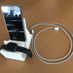 IMG_3160.jpg STL file Charging station iPhone 13 Pro MAX and Apple Watch・3D printer model to download