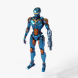 __0001.png Realistic Cyborg: High Tech Metallic Combat 3D Model