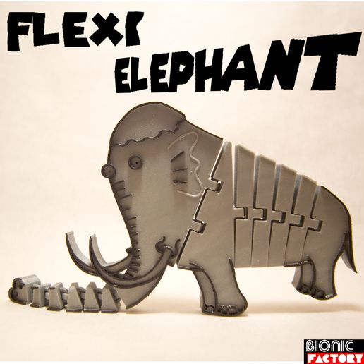 flexi elephant - 3D model önizlemesi