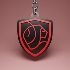 Gryffindor.png STL file HARRY POTTER KEYCHAIN (Gryffindor)・3D printer model to download