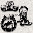 project_20240226_1211146-01.png Set of 3 Cowboy wall art country wall decor farmhouse decoration