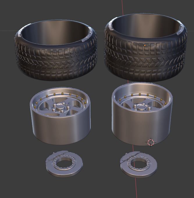 e0.JPG STL file TMB Style wheel - Front and rear with tires for diecast and RC・3D printer model to download, BlackBox
