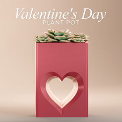 Valentine's-Day-1-Polydraw.png Archivo STL Valentine's Day Plant pot - Free Suport-・Objeto para impresora 3D para descargar