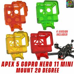 Apex-Gopro-Hero-11-Mini-20-Degree-1.jpg Apex 5 Inch / Apex HD / Apex DC Gopro Hero 11 Mini Mount 20 Degree