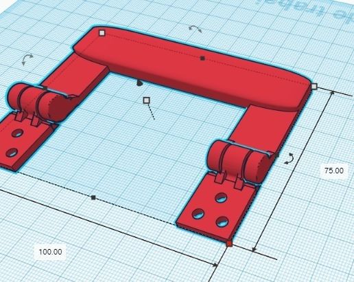Hinged handle - 3D model önizlemesi