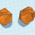 tinkercard2.png Flexible D20 Cage with Loop for Keychains, Earrings, Necklaces