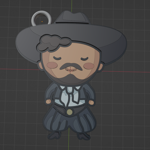 Folkloric dancer keychain argentina 3D model