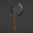 Battle_Axe-05.png Viking Style Hand / Throwing Axe  ( 28mm Scale ) - Updated