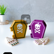 9-articulated-mini-hand-flexi-toy-print-in-place.png Flexi Hand Pet in a Coffin Keychain / Multicolor