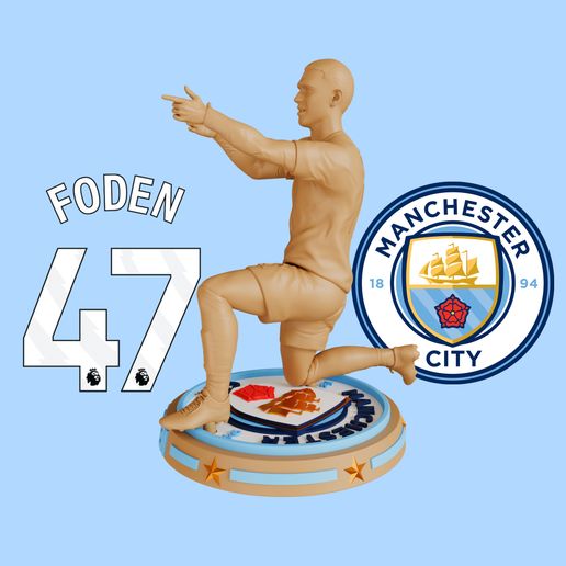 🎯 3D Printable Model – Phil Foden | Manchester City #47・ 3D File