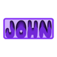 John_Organic.STL John 3D Nametag - 5 Fonts