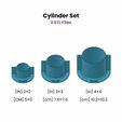 Cylinder-Set-3-Files.jpg Cylinder Mold Housing Set, 3 Sizes, 2 Part Mold Master, Mold Making Tools