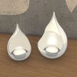 3D - 01.JPG Teardrops Tealight Candle Holders