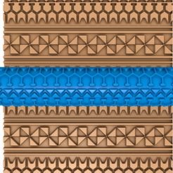 56565666.jpg Fichier 3D Rouleau d'argile à motifs grecs / rouleau de poterie / rouleau d'argile à motifs aztèques / imprimeur de motifs ethniques・Design pour imprimante 3D à télécharger