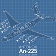 ANITONOV An-225 DESIGN BY CLERX Бесплатный STL файл Антонов Ан-225 Мрия - 1:200・3D-печатная модель для загрузки