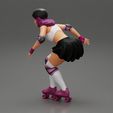 3DG-0004.jpg roller derby girl rolling fast with helmet