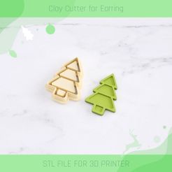 01.jpg Файл 3D Полки для деревьев B Рождество POLYMER CLAY CUTTER・Дизайн 3D-печати для загрузки3D