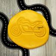 moto 1B.jpg MOTORCYCLE RACING - MOTORCYCLE COOKIE CUTTER SET. FONDANT AND VEHICLE COOKIE CUTTERS - 9cm