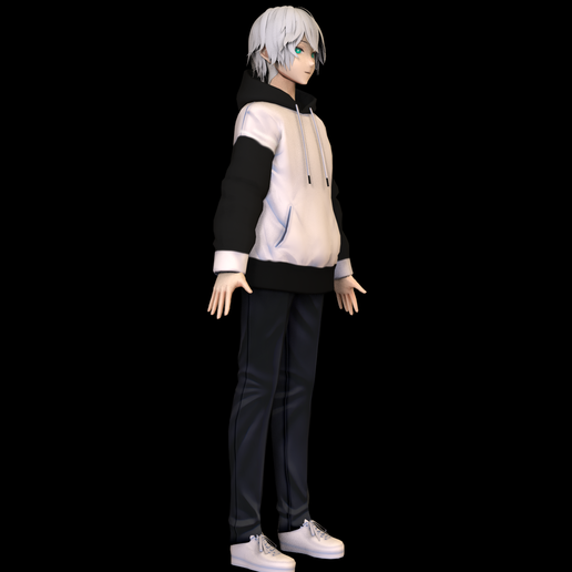 untitled.109.png Download STL file ANIME CHARACTER BOY SCULPTURE 3D PRINT MODEL 4 • Design to 3D print, 3DCNC