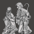 1.png Manger, birth, Christmas scene. Joseph, Mary and the child - MODEL 2