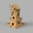 render-2.png Model Windmill - laser cutting files