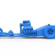 57.jpg Diecast Motore anteriore dragster vecchia scuola con V8 Scala 1:25