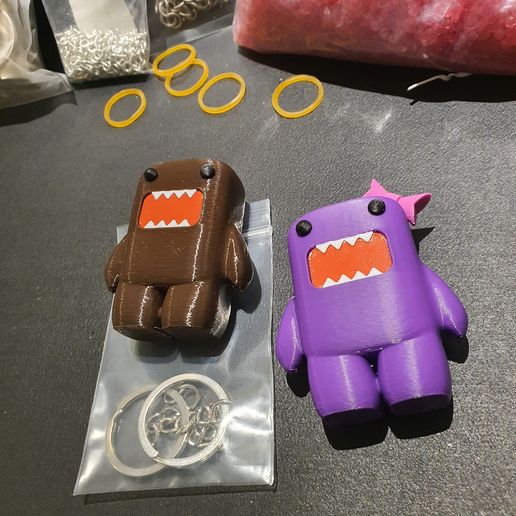 Multicolor Domo-kun Couple in Parts - 3D Figure for Printing and Assembly 3D model