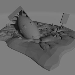 mega_nuke.jpg STL file Post Apocalyptic Terrain - Radioactive Ruins・3D printer design to download