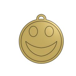 Näyttökuva-2021-06-27-132656.jpg STL-Datei Smile-Emoji Keychain・Modell zum Herunterladen und 3D-Drucken, Printerboy