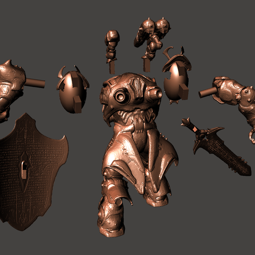 09g.png DAVOTH DARK LORD MECH -DOOM ETERNAL MODULAR ARTICULATED ULTRA DETAILED STL MESH FOR 3D PRINTING