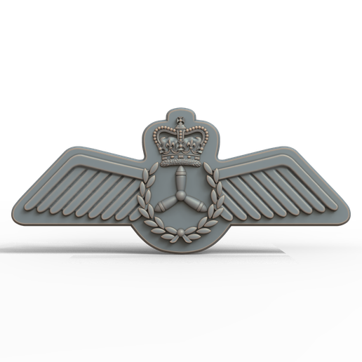 2517.-CANADIAN-ARMED-FORCES-FLIGHT-ENGINEER-BADGE.png 3D Model STL File for CNC Router Laser & 3D Printer 2517. CANADIAN ARMED FORCES FLIGHT ENGINEER BADGE