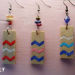 IMG_20190908_174723.jpg STL-Datei Earrings ZigZag colorful kostenlos・3D-Druck-Idee zum Herunterladen