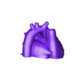 cardiac 4 chamber.stl 3D Model of Heart (2.3.4.5 chamber view) - 4 pack