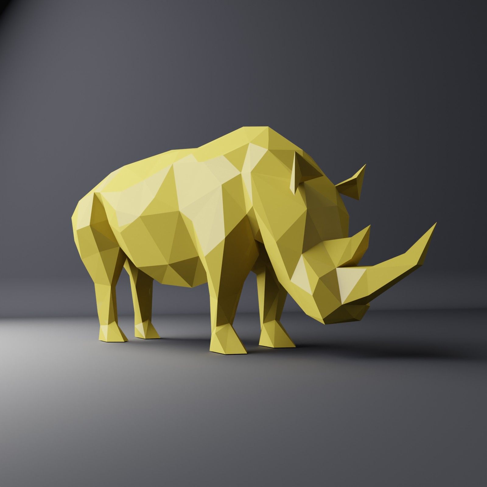 RENDER-2.jpg OBJ-Datei Skulptur eines Nashorns・3D-druckbares Modell zum herunterladen, Sofi-art